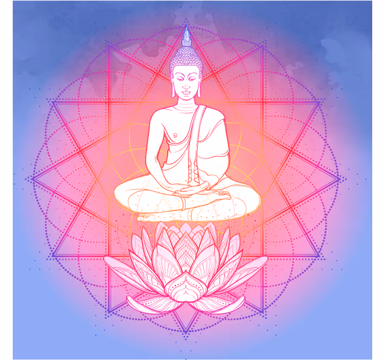 Living room blind mandala buddha meditation - TenStickers