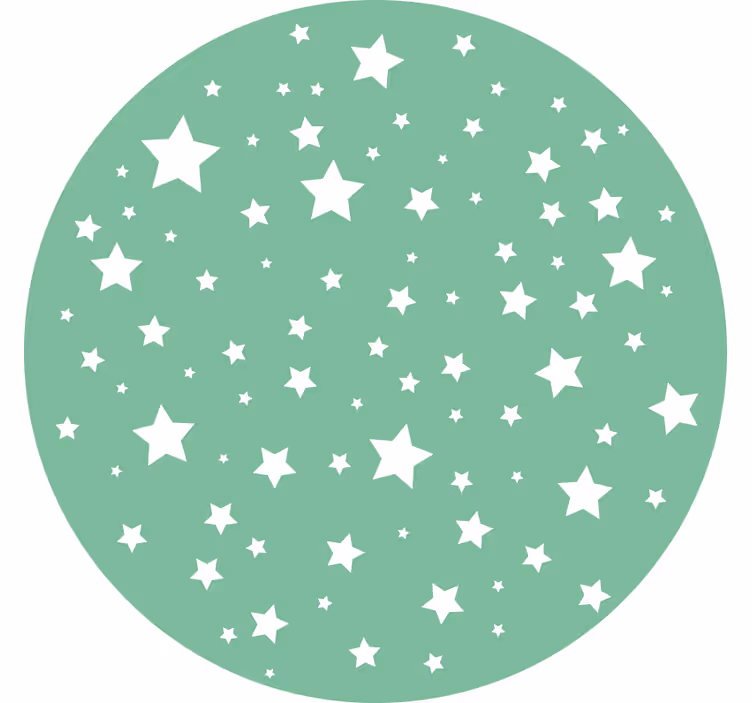 Blind green round green stars - TenStickers