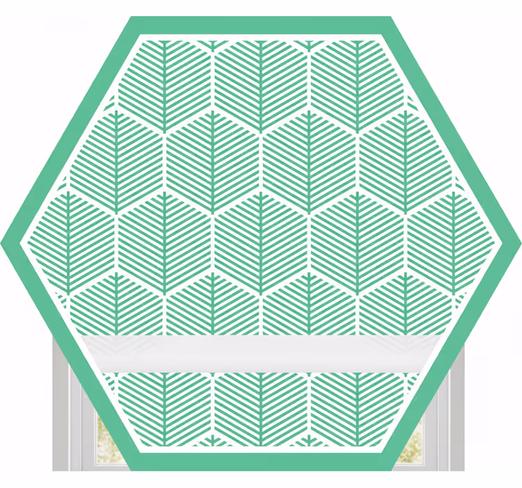 Blind green hexagon shaped green plants - TenStickers