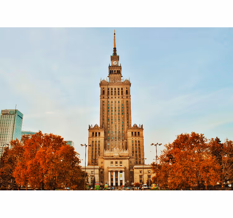 Living room blind warsaw palace of culture - TenStickers