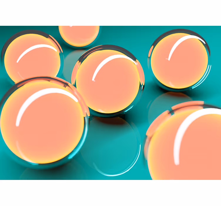 Living room blind with 3d aerial bowl designs - TenStickers