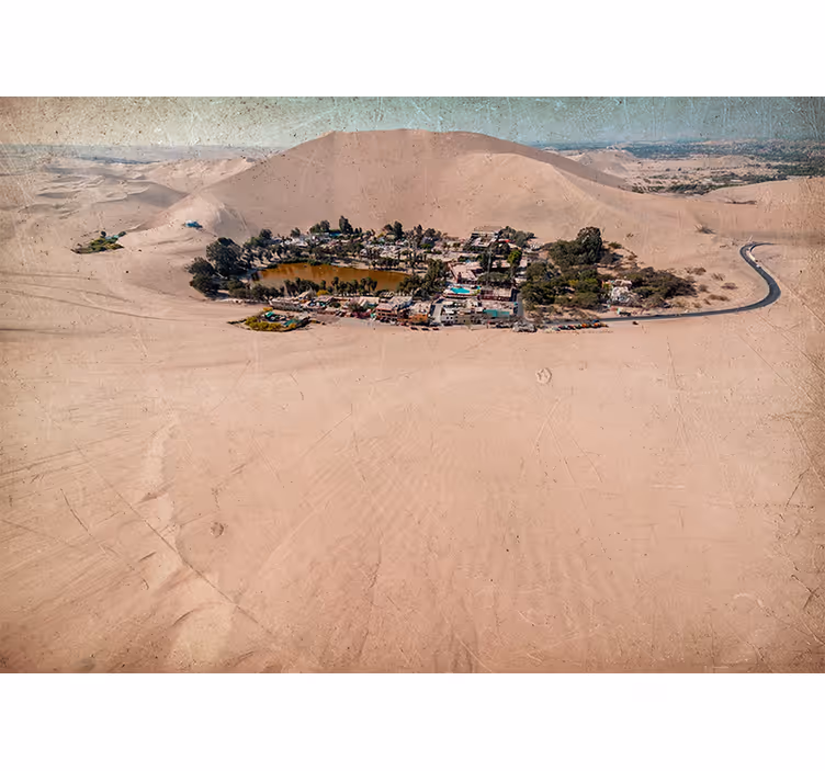 Living room blind sandy huacachina - TenStickers