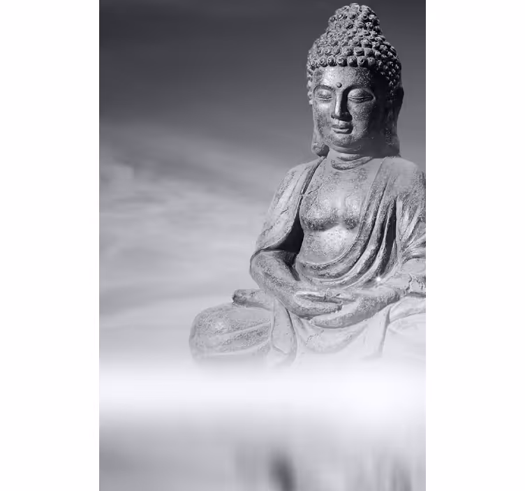 Living room blind buddha zen design - TenStickers