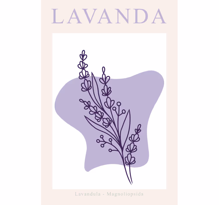 Living room blind in minimalist lavender - TenStickers