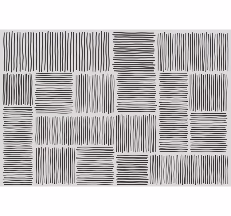 Living room blind in black and white lines design - TenStickers
