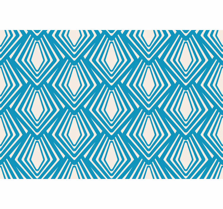 Living room blind in blue abstract minimalist design - TenStickers