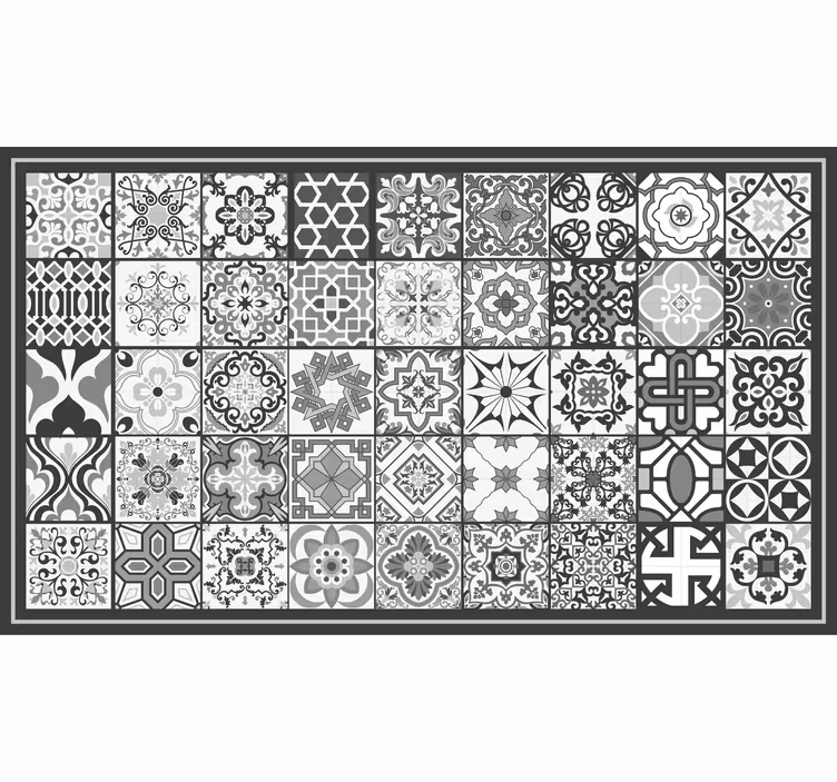 Blind grey dark grey rustic mosaic pattern - TenStickers