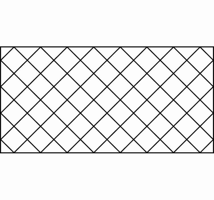 White window blind in black and white nordic squares - TenStickers