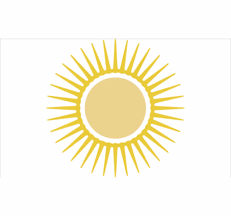 White window blind yellow sun - TenStickers