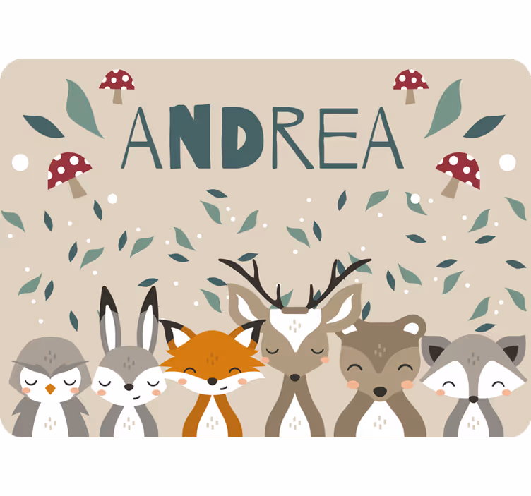 Blind beige personalized little animal toys - TenStickers
