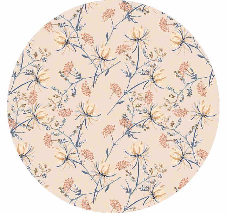 Blind beige floral pattern surface - TenStickers