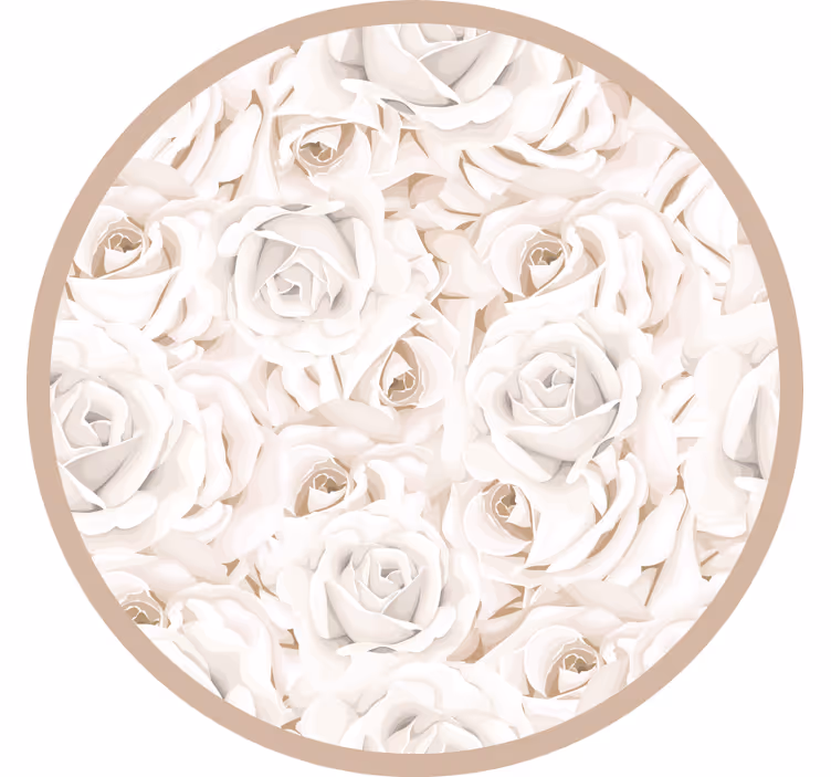 Blind beige with graceful white roses - TenStickers