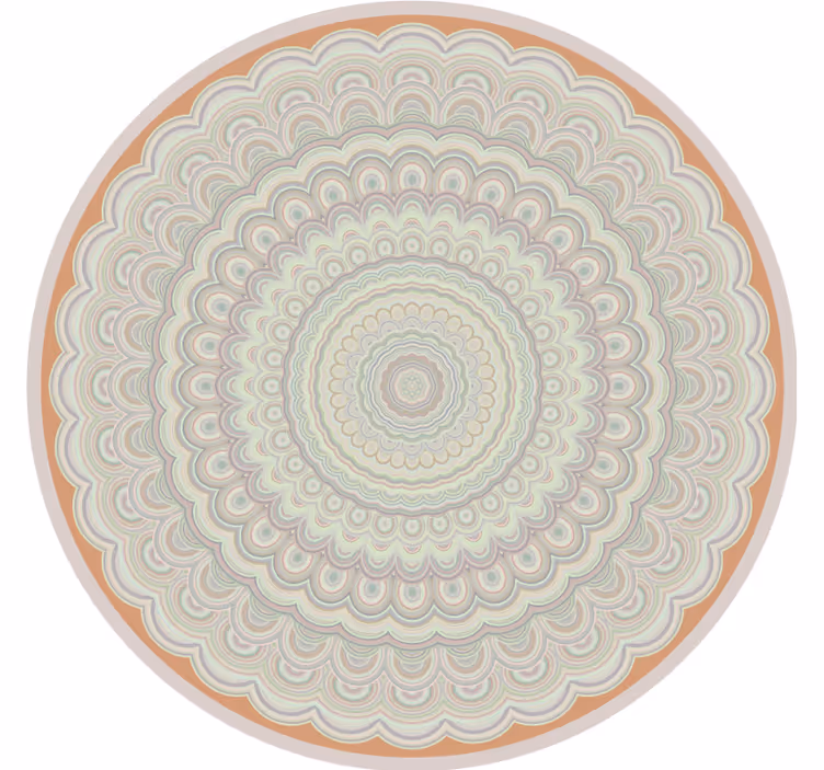 Blind beige circular beige mandala - TenStickers