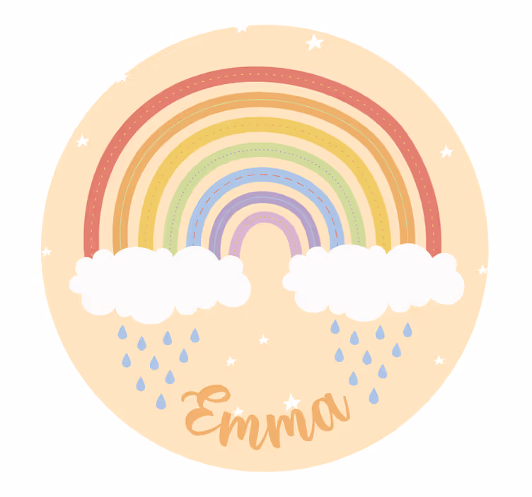 Blind beige watercolor rainbow personalized - TenStickers