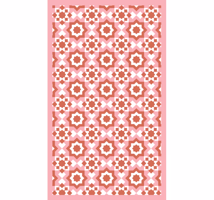 Blind bedroom with red squares pattern - TenStickers