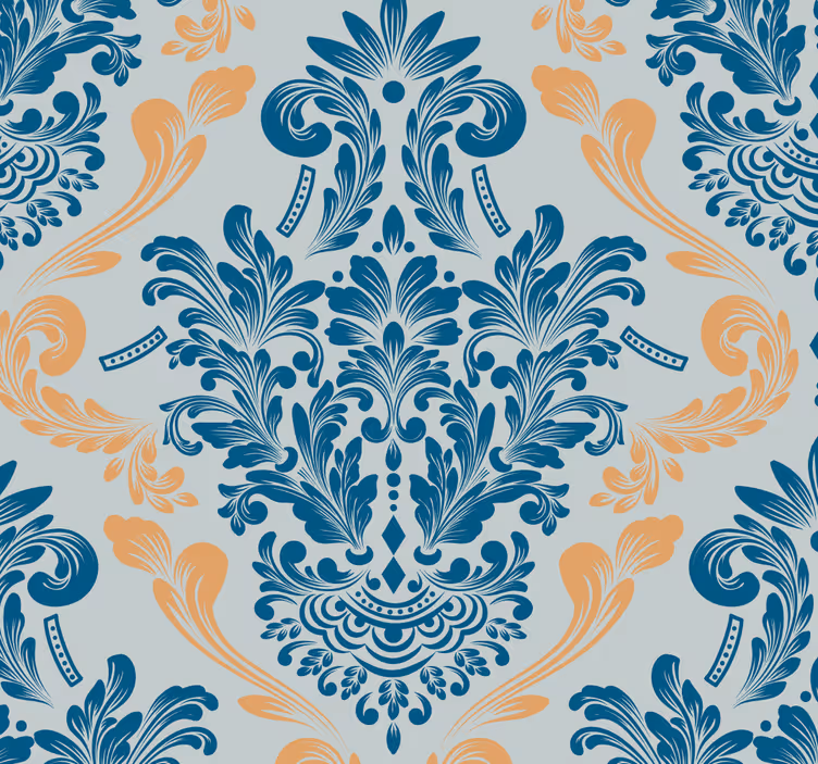 Retro roller blind elegant flourish design - TenStickers