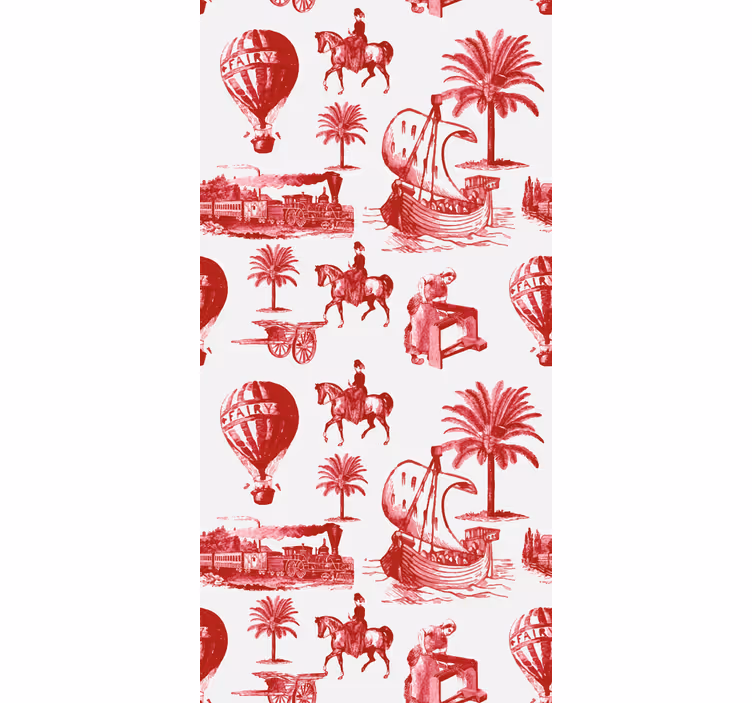 Retro roller blind vintage travel landscapes - TenStickers