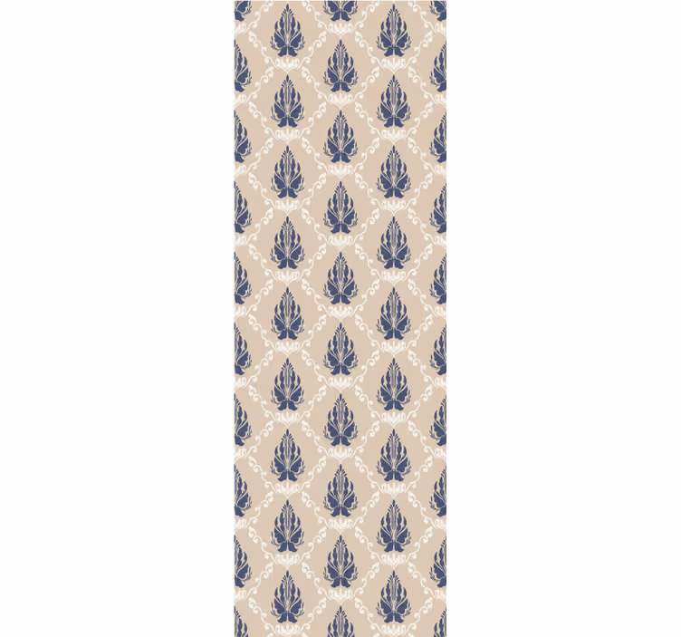 Retro roller blind leafy floral design - TenStickers
