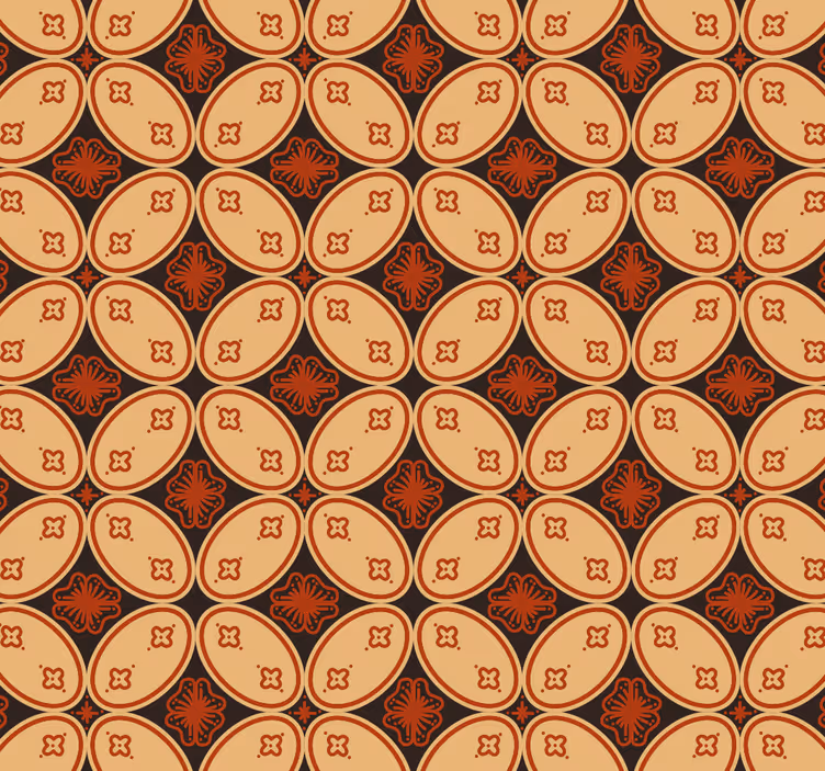 Retro roller blind with vintage designs - TenStickers