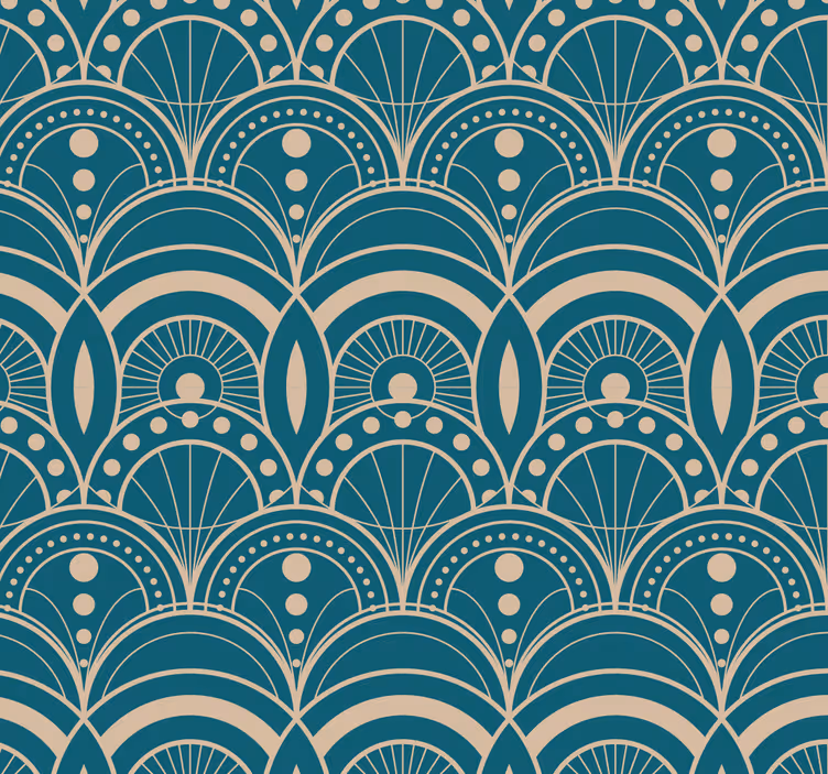 Retro roller blind vintage art deco design - TenStickers