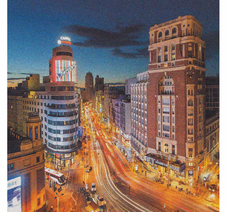Living room blind gran via evening motion - TenStickers