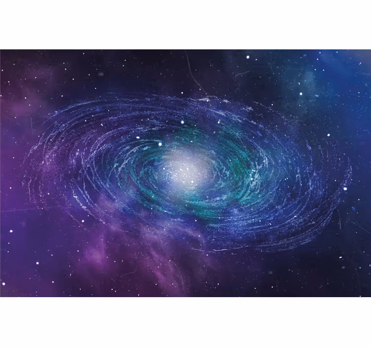 Living room blind with starry space ring design - TenStickers