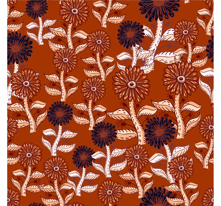 Living room blind with african style sunflower design - TenStickers