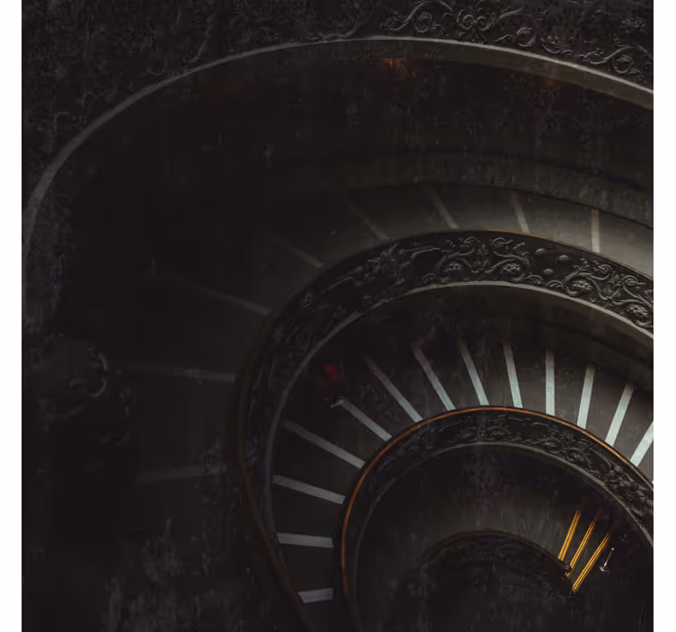 Living room blind dark stairways artwork - TenStickers