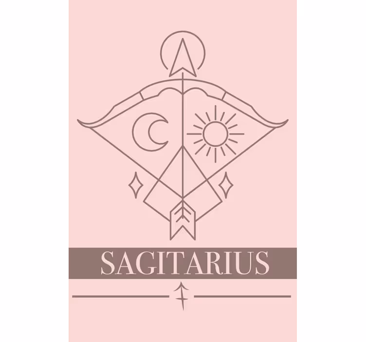 Living room blind sagittarius pink zodiac design - TenStickers
