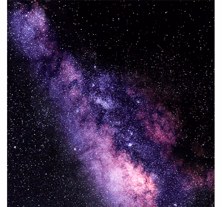 Living room blind with a beautiful purple space view - TenStickers