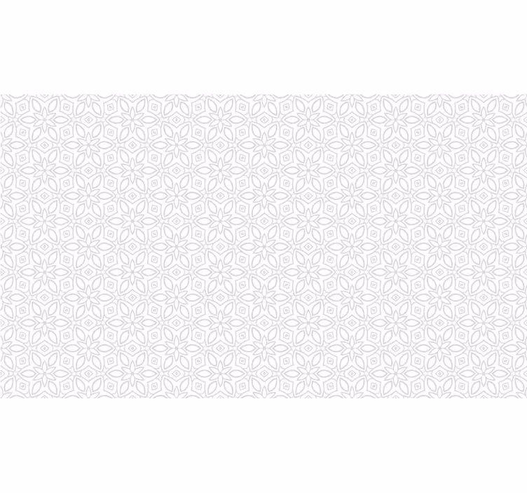 White window blind with floral hydraulic design - TenStickers