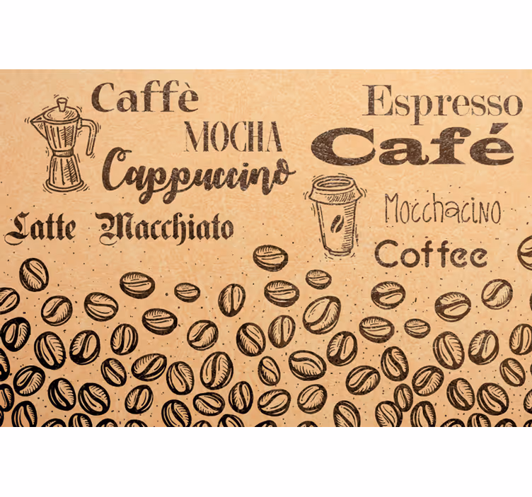 Blind beige italian coffee love - TenStickers