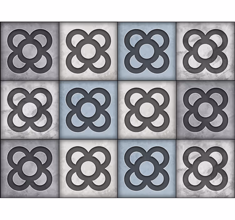 Blind bedroom barcelona street tile in grey scale - TenStickers
