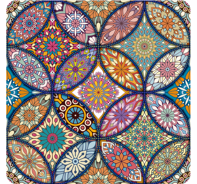 Blind bedroom with colorful mandala design - TenStickers
