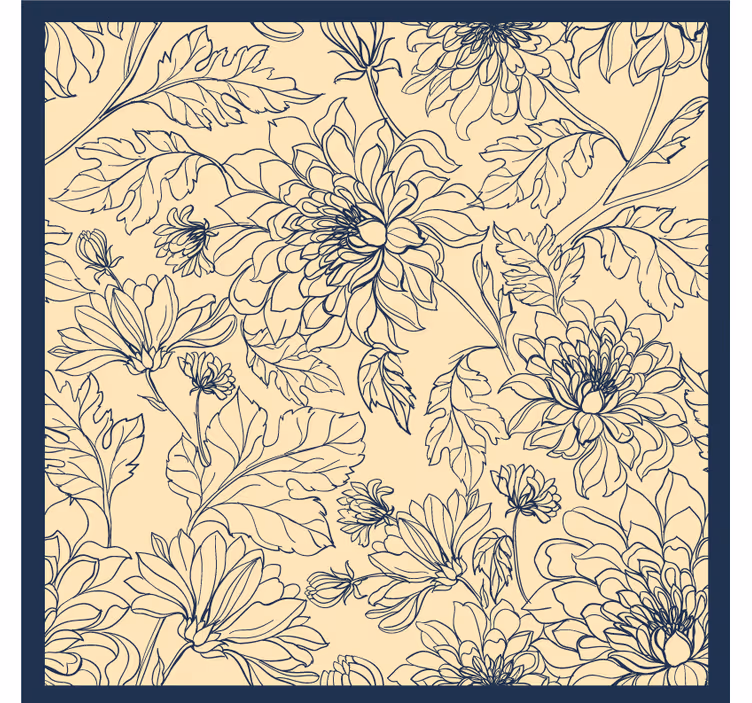 Blind bedroom peony pattern design - TenStickers