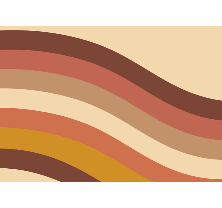 Blind beige retro stripes - TenStickers