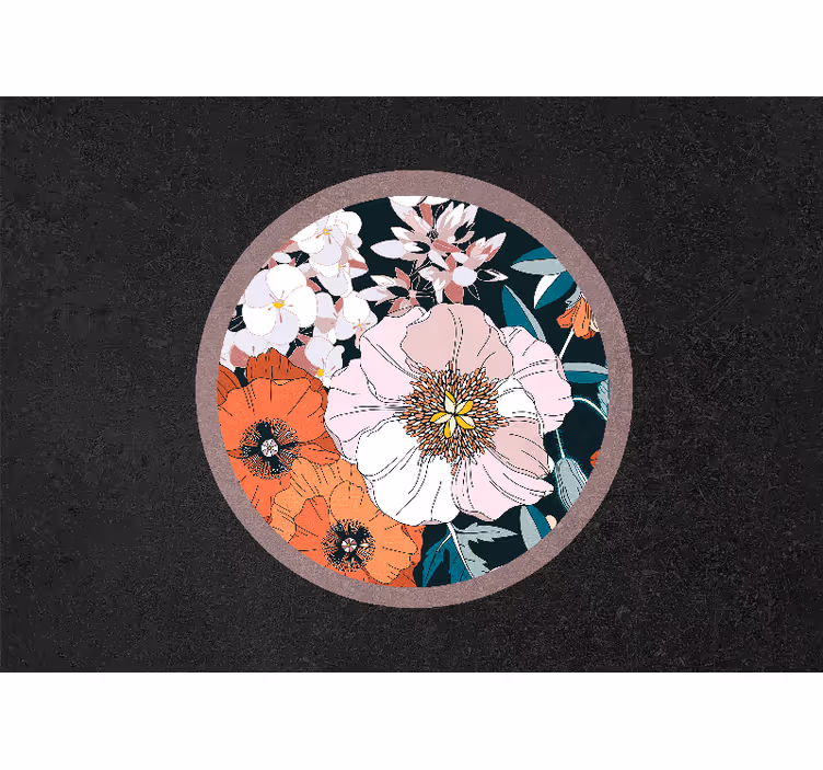 Blind bedroom puppy flowers in a circle - TenStickers