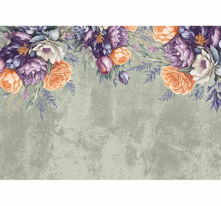 Blind bedroom vintage floral pattern - TenStickers