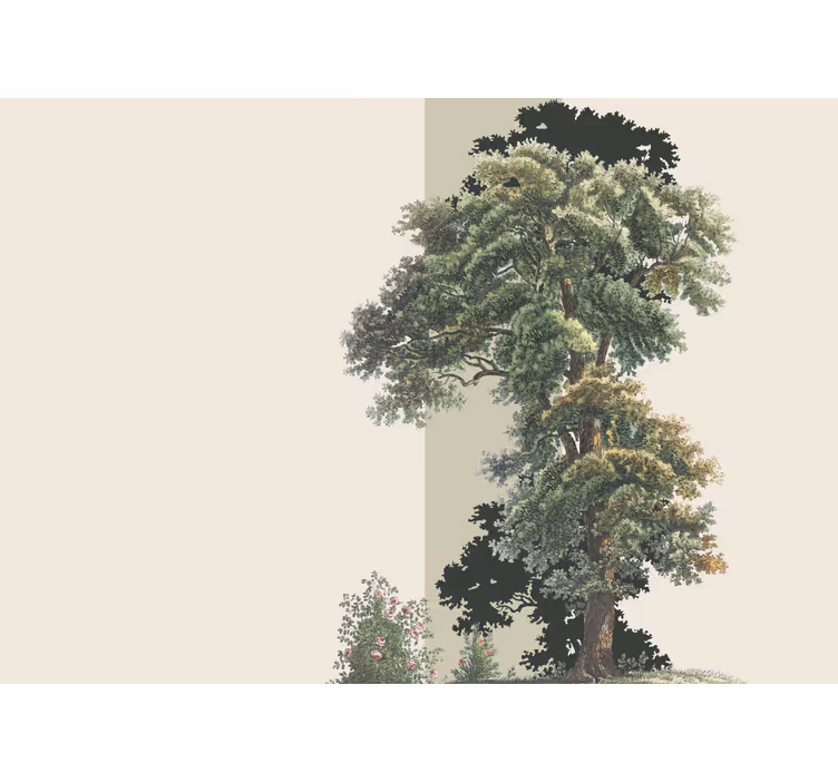 Blind bedroom with aesthetic tree design - TenStickers