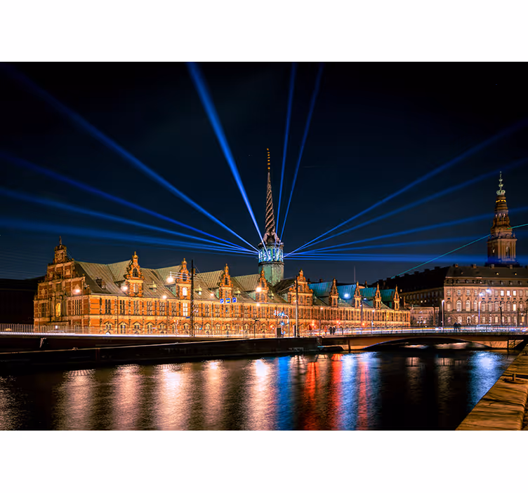 Blind bedroom copenhagen tivoli by night - TenStickers
