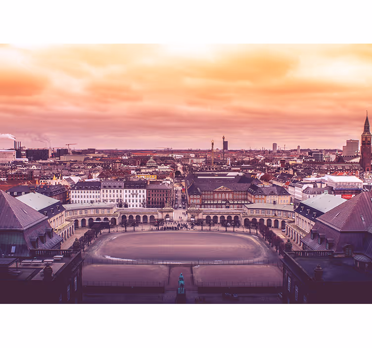 Blind bedroom aerial view of copenhagen - TenStickers