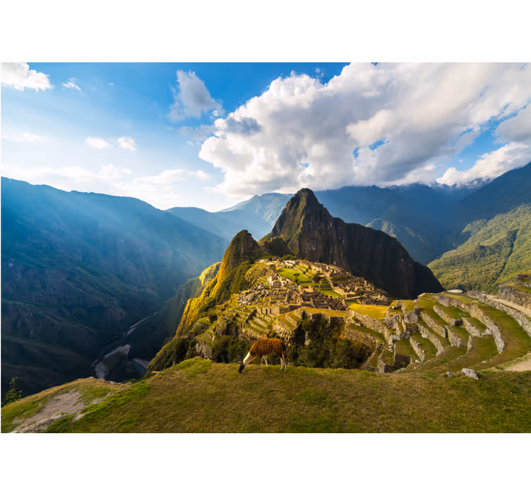 Blind bedroom with sparkling machu picchu views - TenStickers