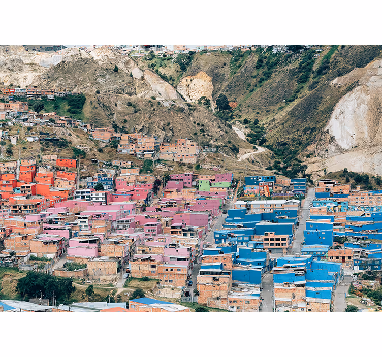 Blind bedroom inspired by bogotá's colorful houses - TenStickers