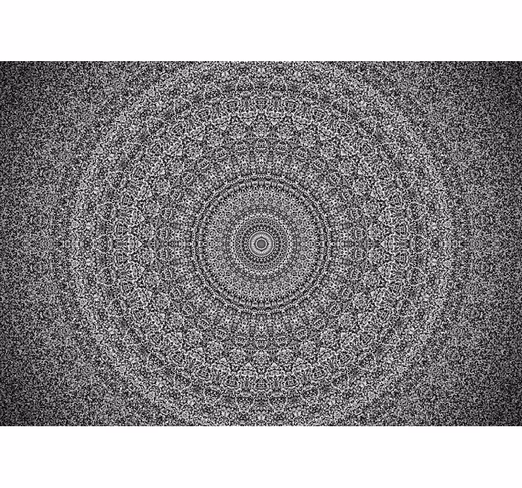 Blind bedroom greyscale mandala design - TenStickers