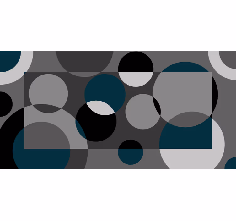 Blind grey nordic squares and circles pattern - TenStickers