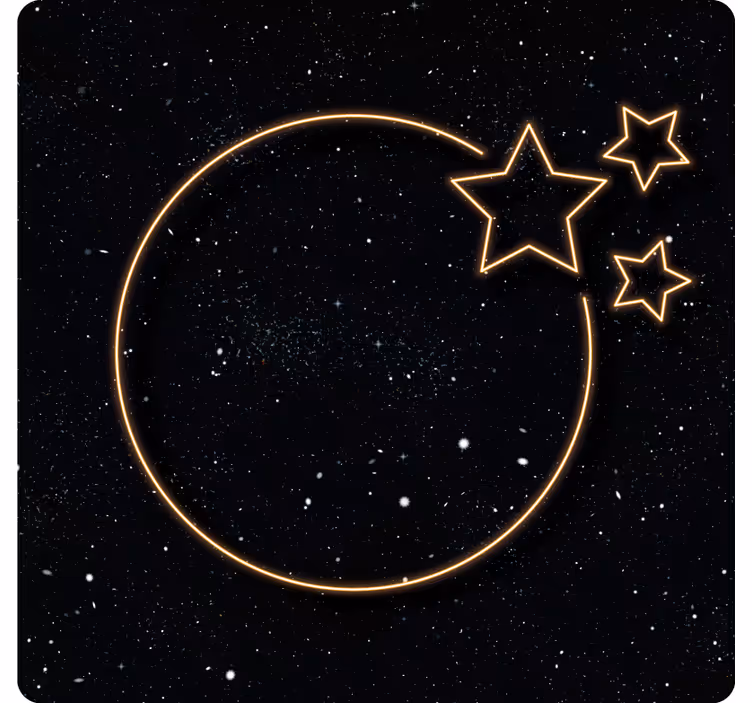 Blind grey cosmic stars and moon - TenStickers
