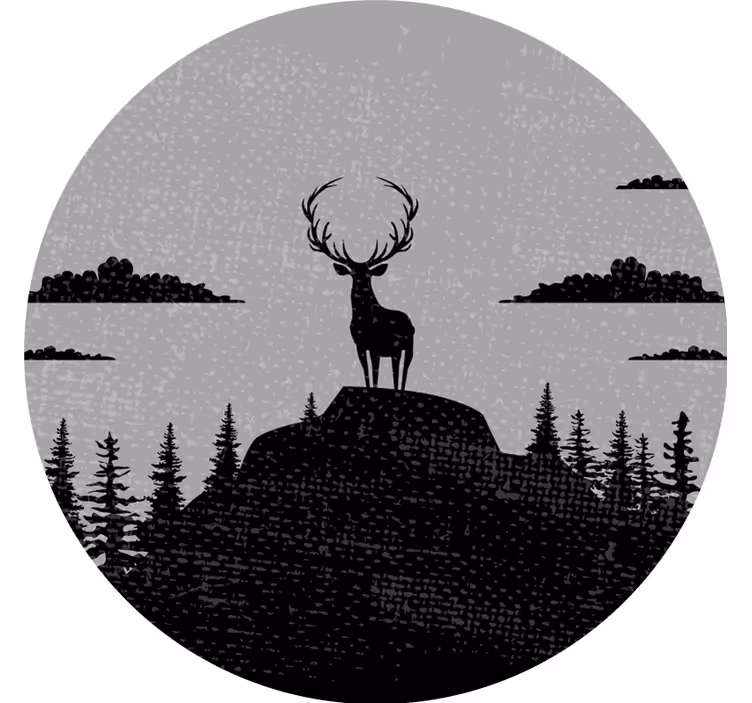 Blind grey grey and black stag - TenStickers