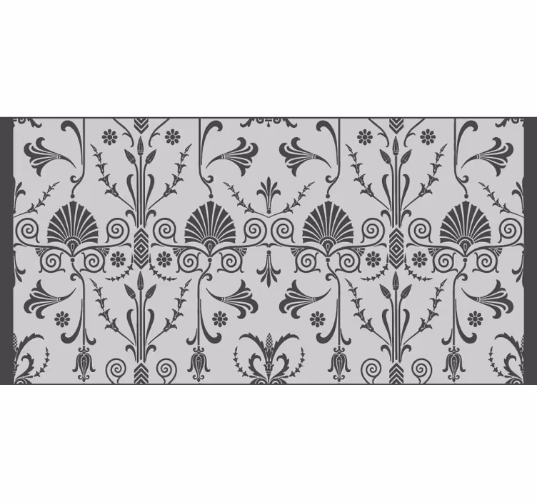 Blind grey french provincial gray floral design - TenStickers