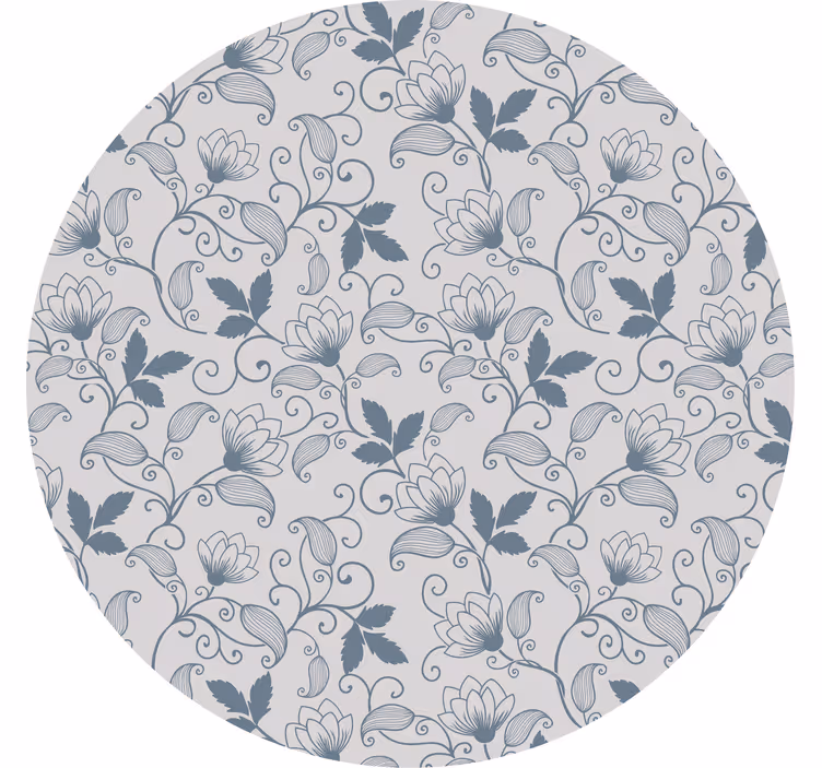 Blind grey floral blue hamptons design - TenStickers