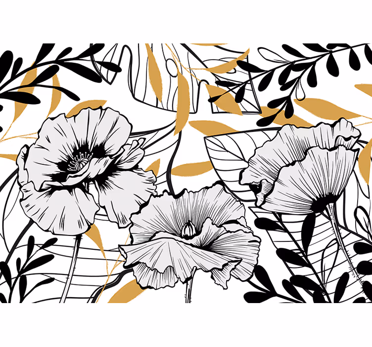 Blind bedroom glamour style romantic floral mix - TenStickers